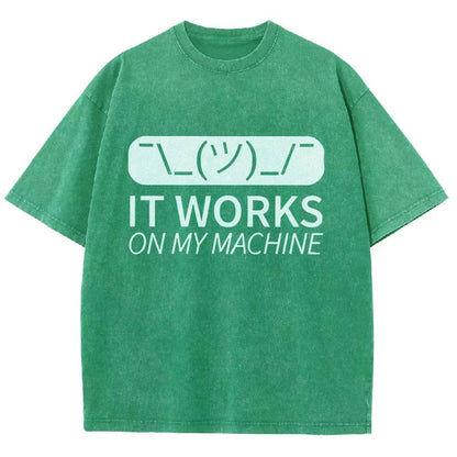 It Works On My Machine Programmer Vintage Distressed T-shirt