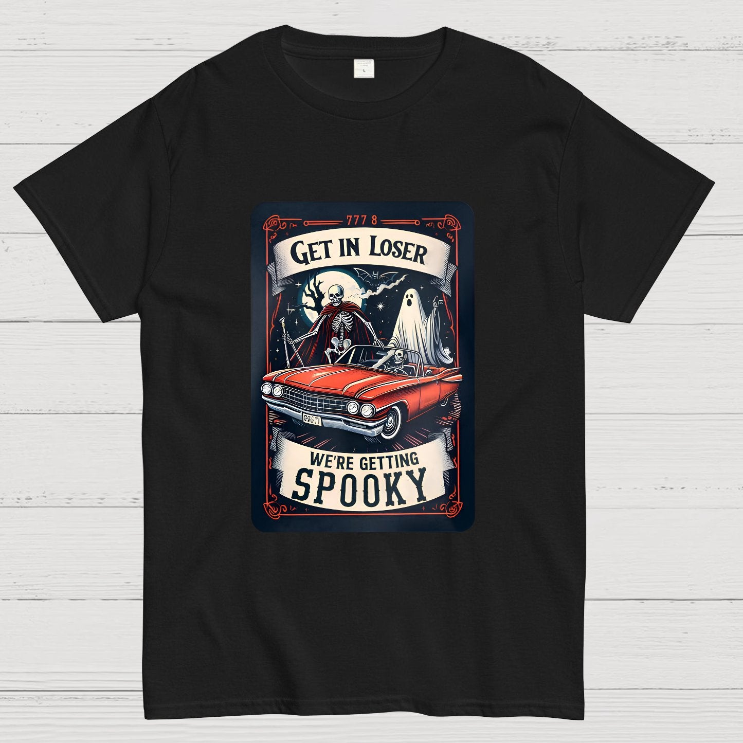 Get In Loser We're Getting Spooky Tarot Card Halloween T-Shirt