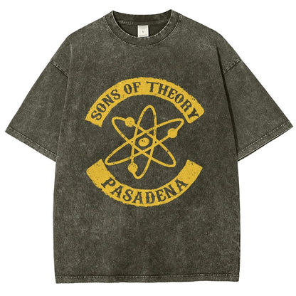 SONS OF THEORY Big Bang Humor Vintage Distressed T-shirt