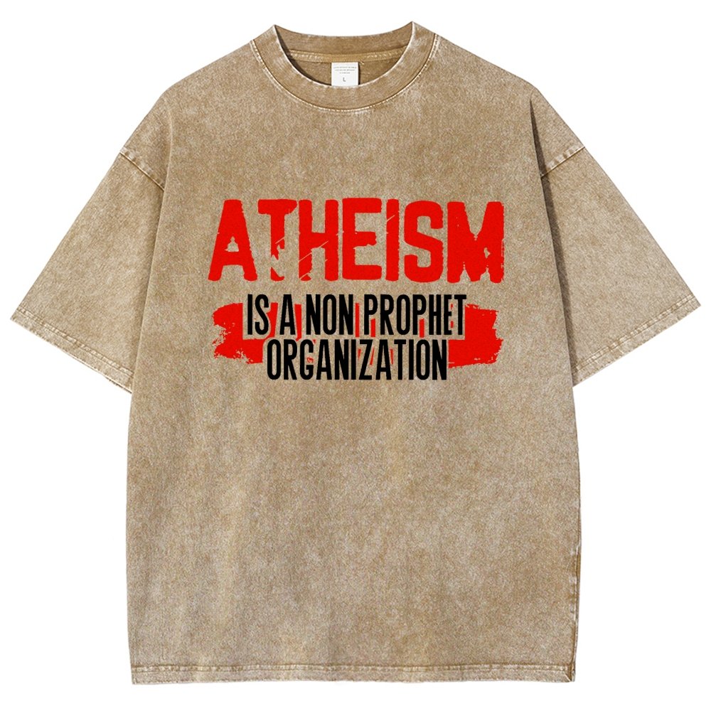 Atheism Is A Non-Prophet Organization Vintage Distressed T-shirt