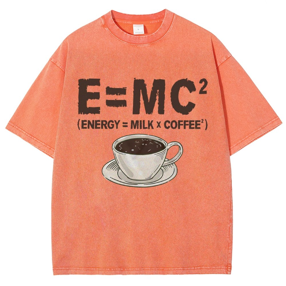 Funny Energy milk coffee science Vintage Distressed T-shirt