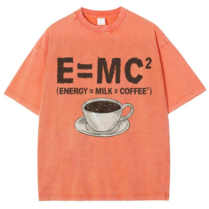 Funny Energy milk coffee science Vintage Distressed T-shirt