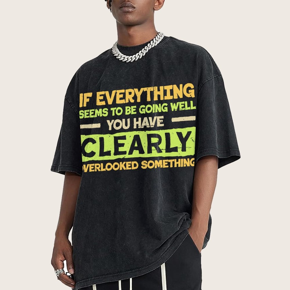 Clearly Overlooking Something Vintage Distressed T-shirt