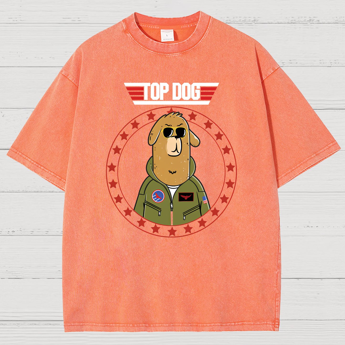 Top Dog.Sarcasm Vintage Distressed T-shirt