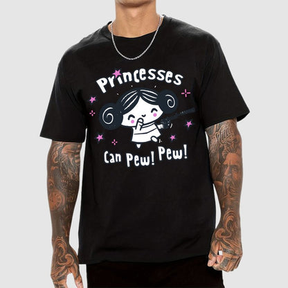 Princesses Can Pew! Pew! Too Geek T-Shirt