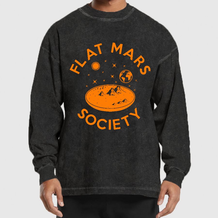 Flat Mars Washed Long Sleeve Tee