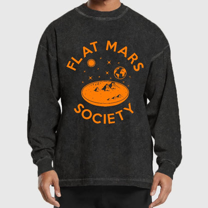 Flat Mars Washed Long Sleeve Tee