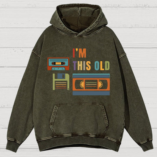 Im This Old Vintage Nerd Vintage Distressed Hoodie