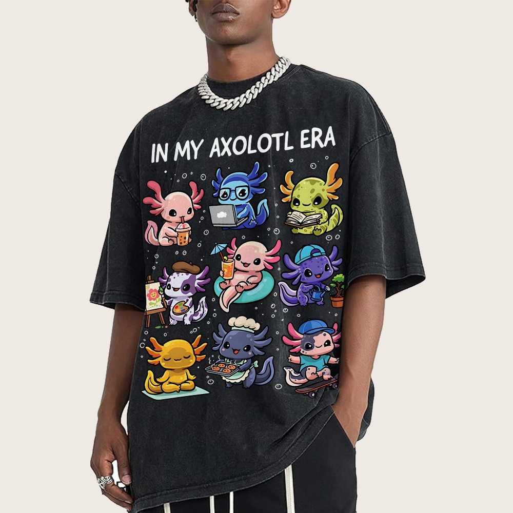 In My Axolotl Era Vintage Distressed T-shirt