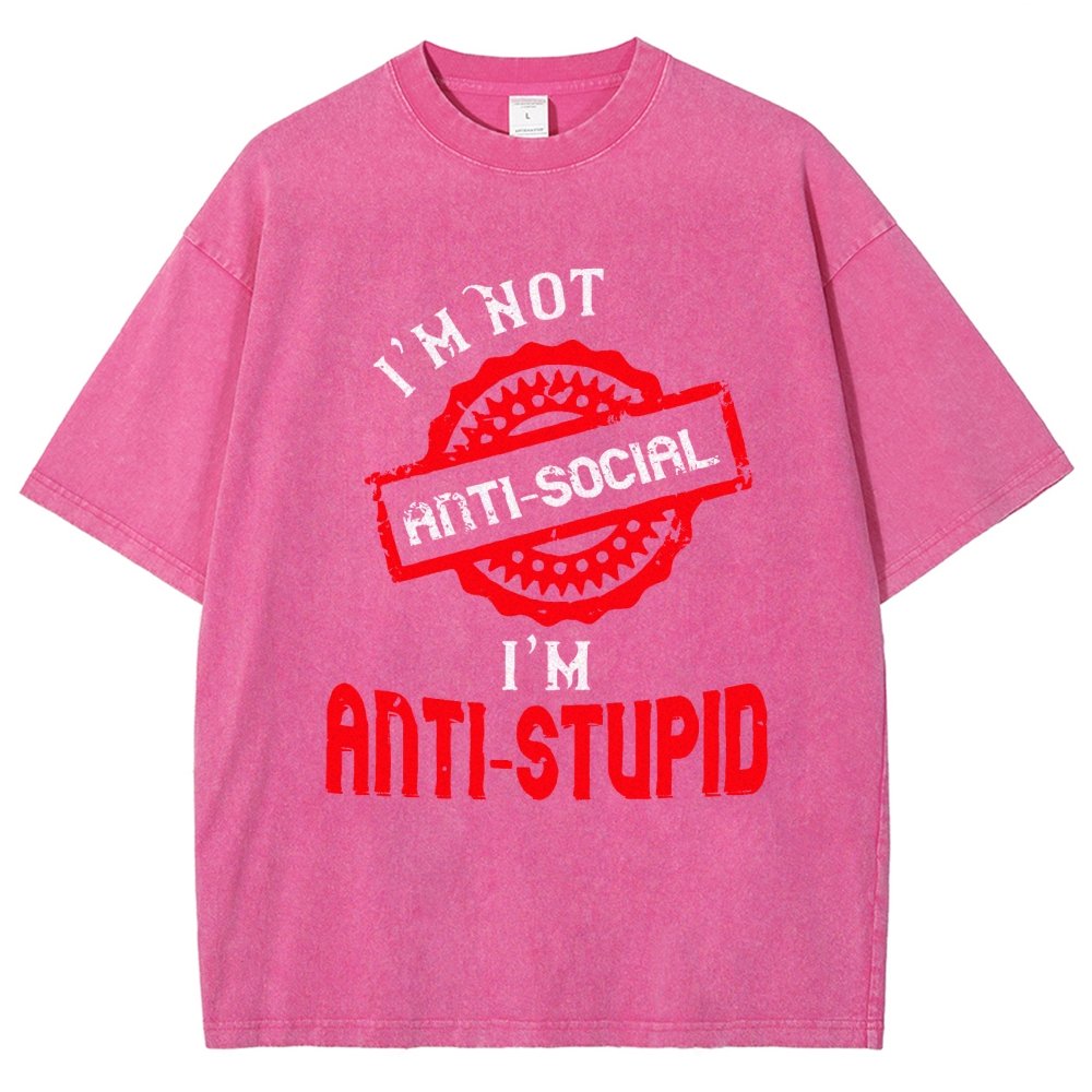 Anti-Stupid Vintage Distressed T-shirt