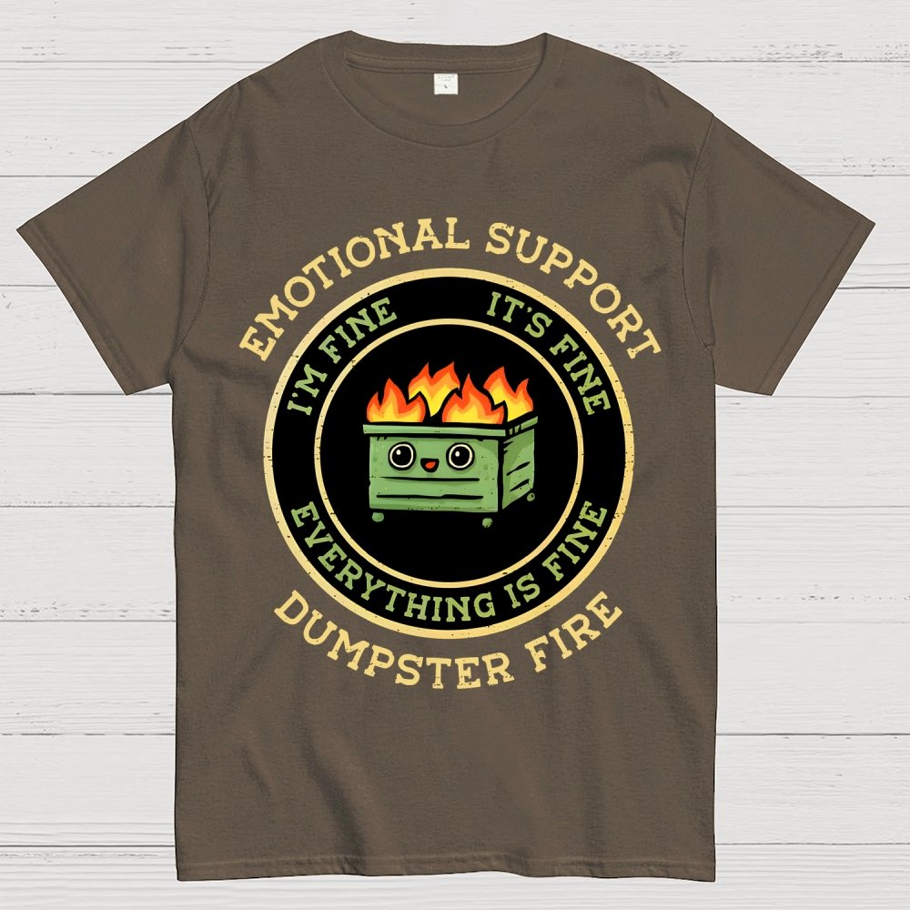 Emotional Support Dumpster Fire Unisex Geek T-Shirt