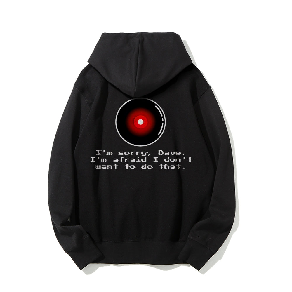 An Introvert's Odyssey I‘m sorry dave Printed Back Unisex Cotton Hoodie