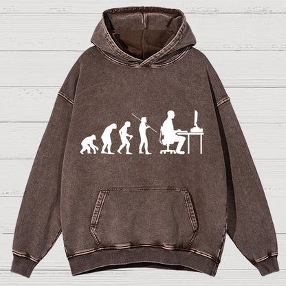 Computer Worker Evolution Shirt, Programmer Vintage Distressed Hoodie