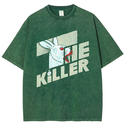 The Glowing Rabbit Vintage Distressed T-shirt