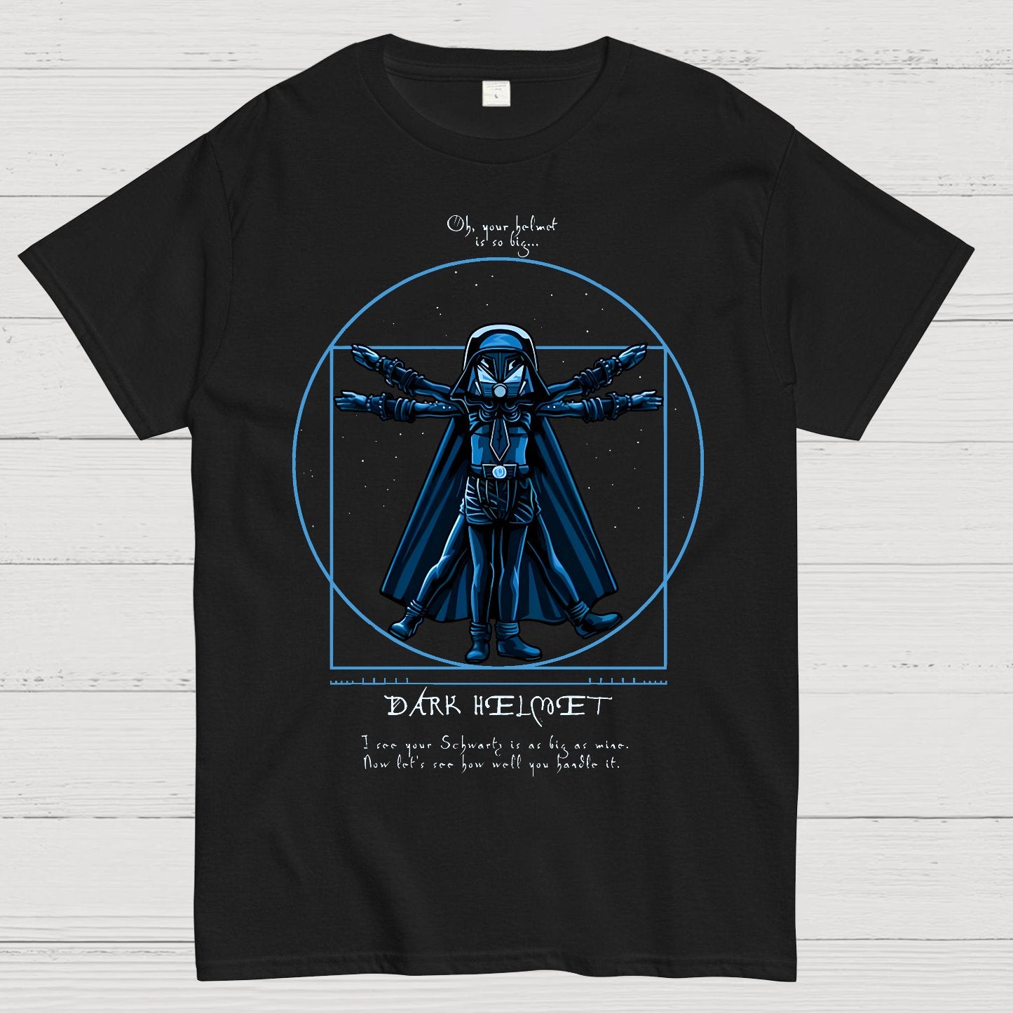 Vitruvian Helmet Geek T-Shirt