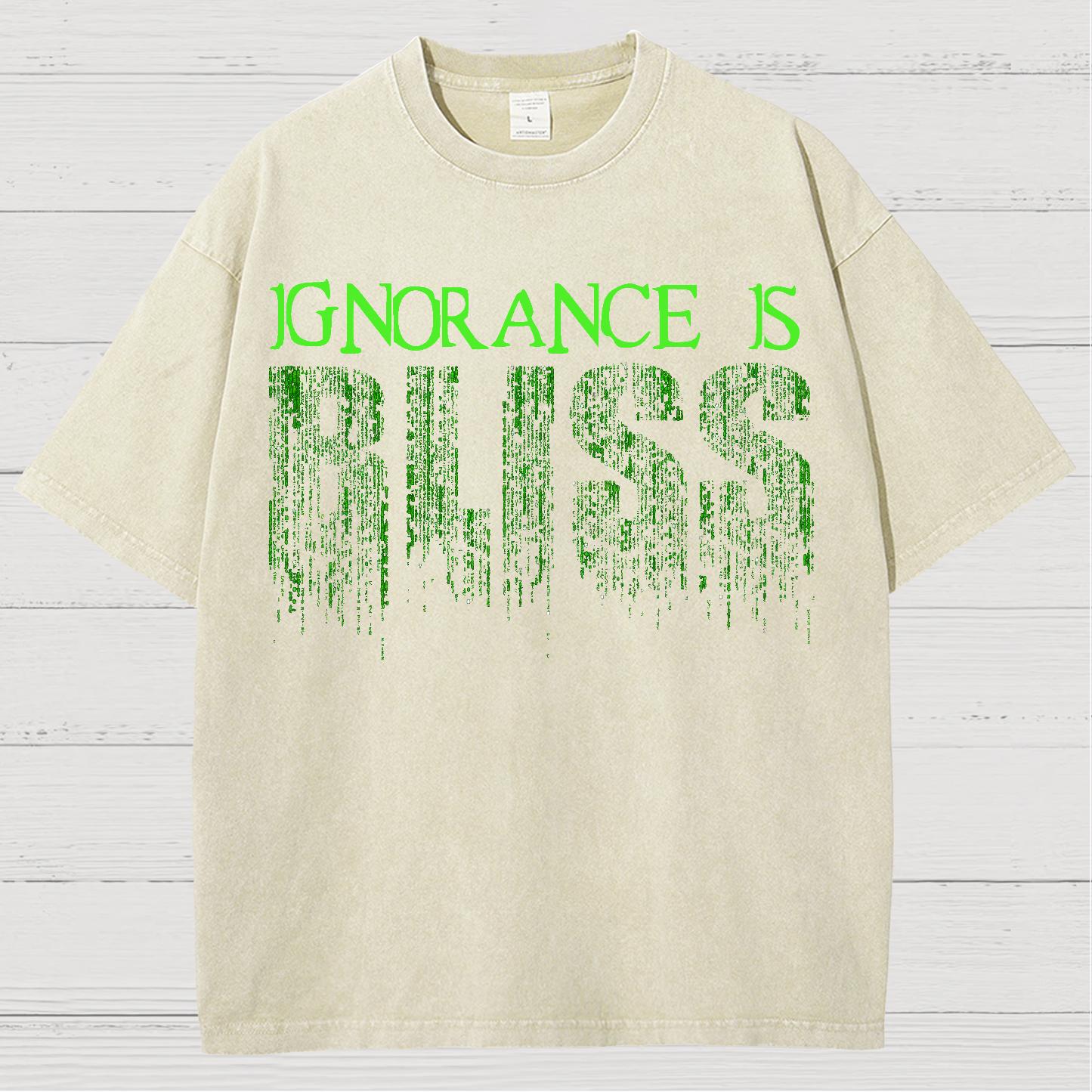 Ignorance Is Bliss Vintage Distressed T-shirt