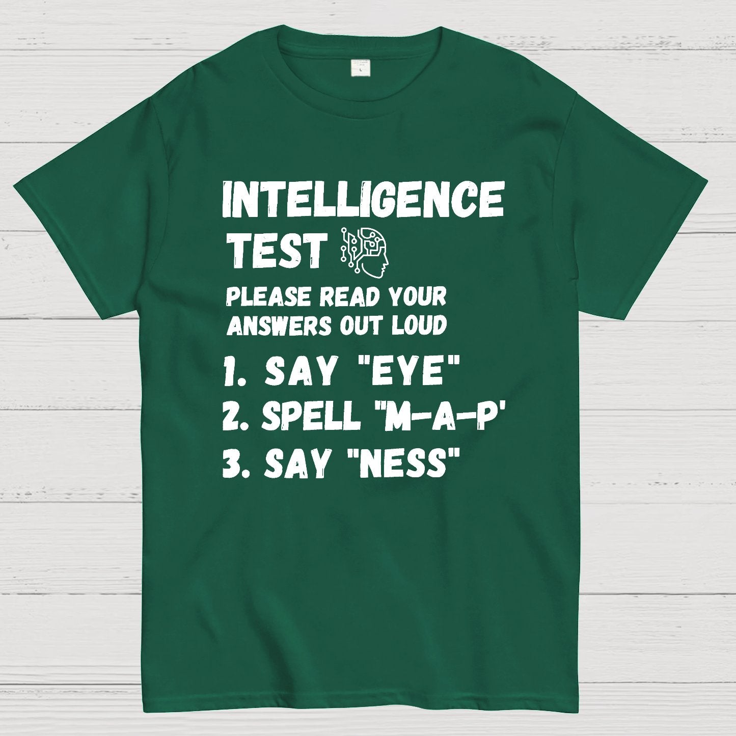 Intelligence Test Say Eye M A P Ness Geek T-Shirt