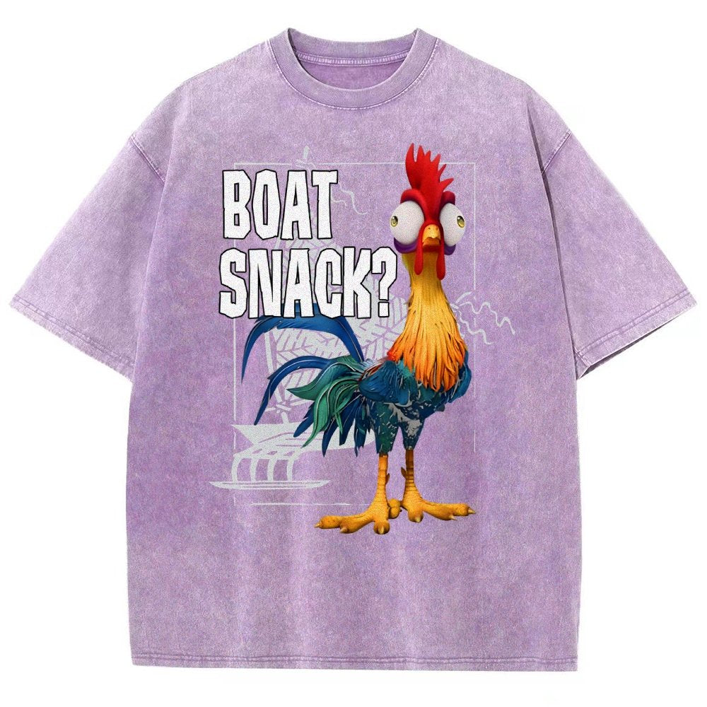 Boat Snack  Chicken Vintage Distressed T-shirt