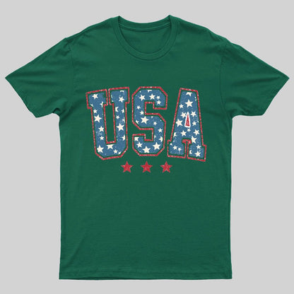 USA  Stars and Stripes Geeky T-Shirt