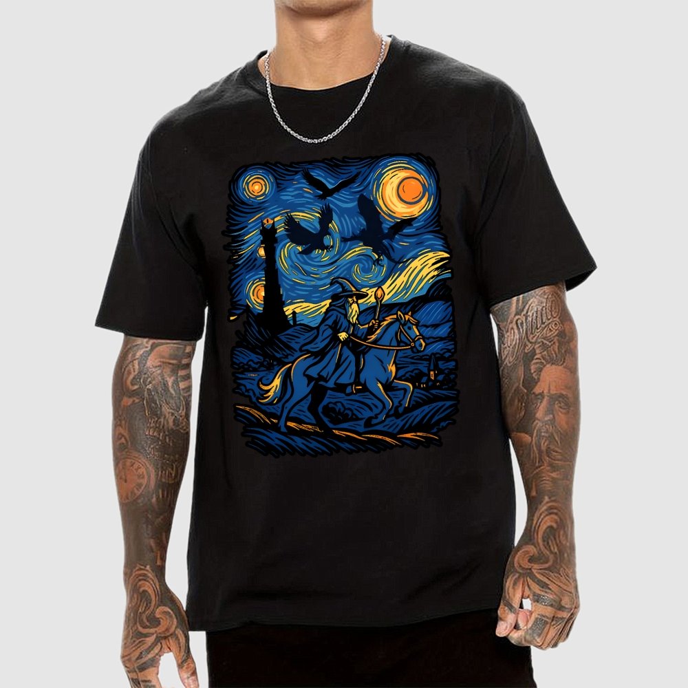 Ride in the starry night Geek T-Shirt