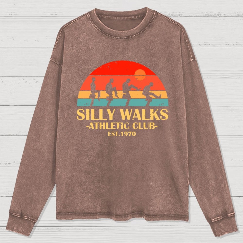 Silly Walks - Athletic Club Washed Long Sleeve Tee