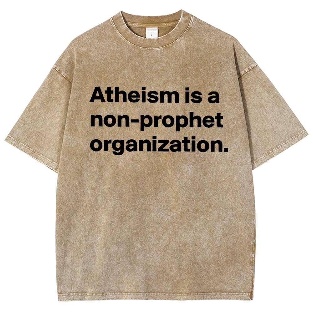 Atheism Is A Non-Prophet Organization Vintage Distressed T-shirt