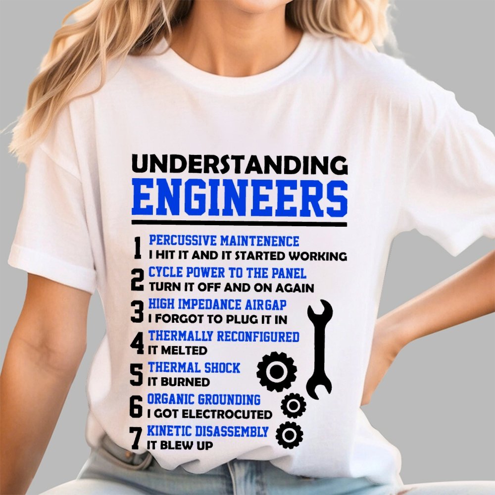 Understanding Engineers Sarcastic Geek T-Shirt
