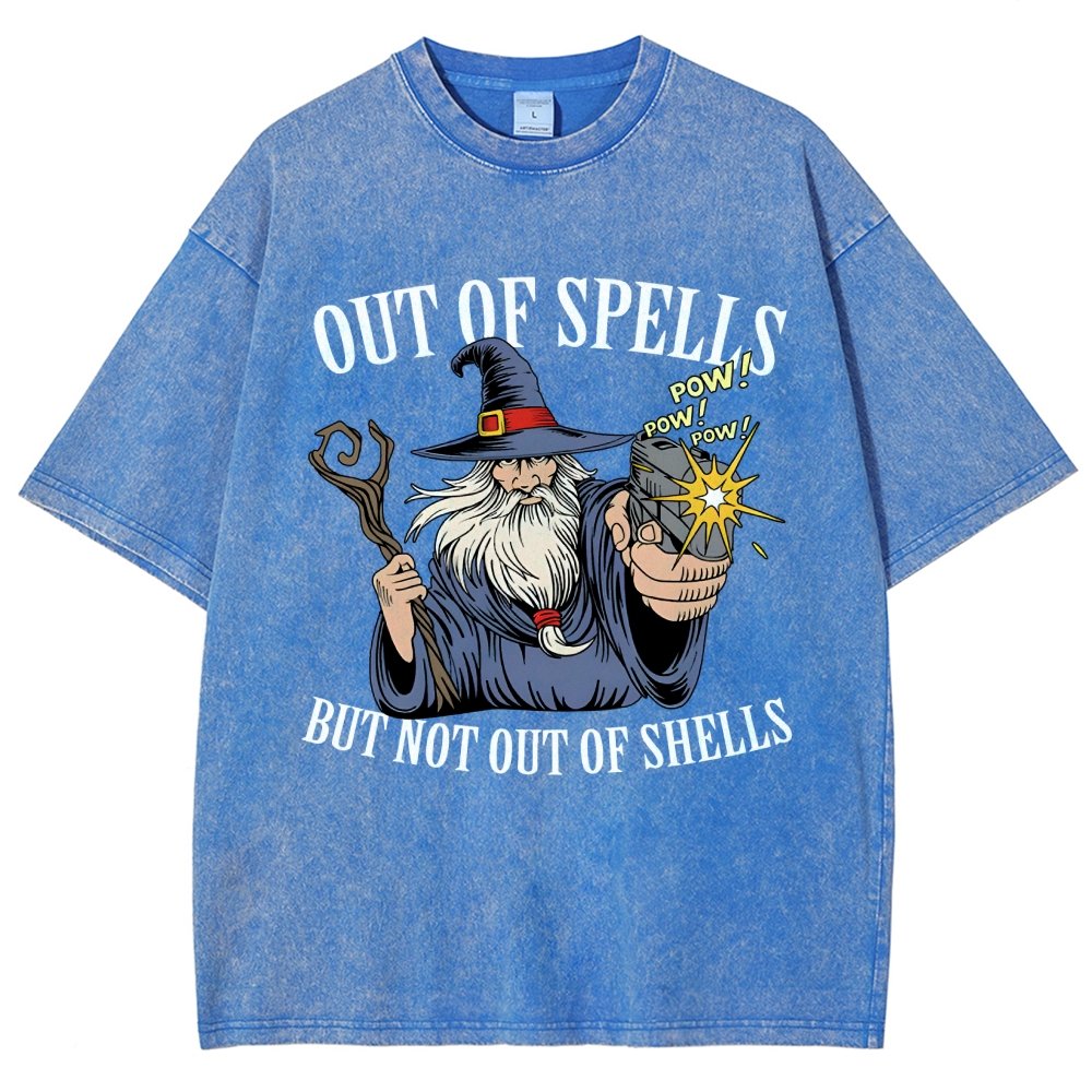 Out of Spells but Not Out of Shells Vintage Distressed T-shirt