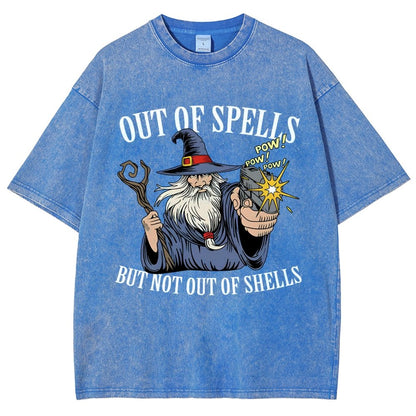 Out of Spells but Not Out of Shells Vintage Distressed T-shirt