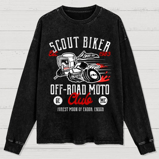 Scout Biker Club Washed Long Sleeve Tee