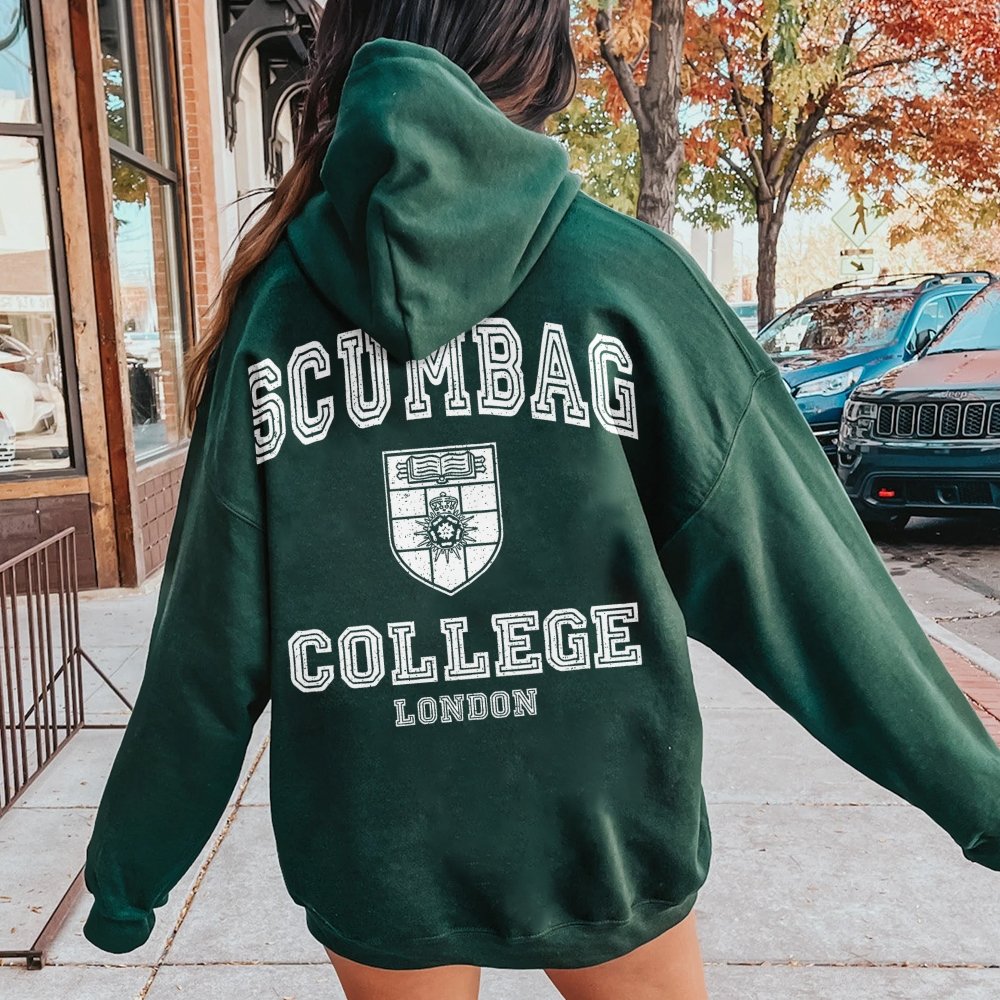 Scumbag College Unisex Printed Back Unisex Cotton Hoodie