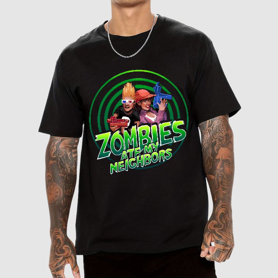 Zombie Are Me Neighbors Hunters Nerdy T-Shirt
