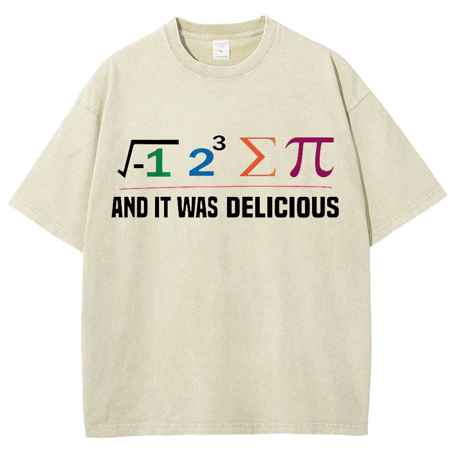 I Ate Some Pie And It Was Delicious I Ate Some Pi Math Vintage Distressed T-shirt
