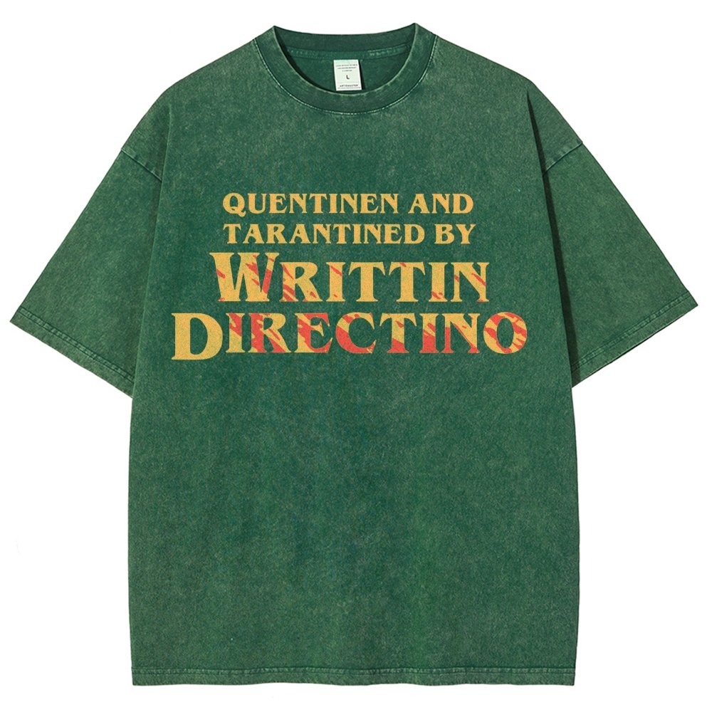 Writtin Directino Vintage Distressed T-shirt