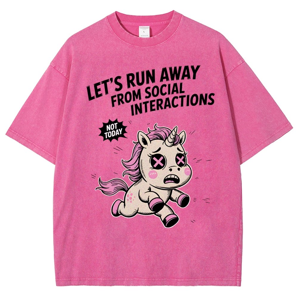 Let's Run Away Vintage Distressed T-shirt