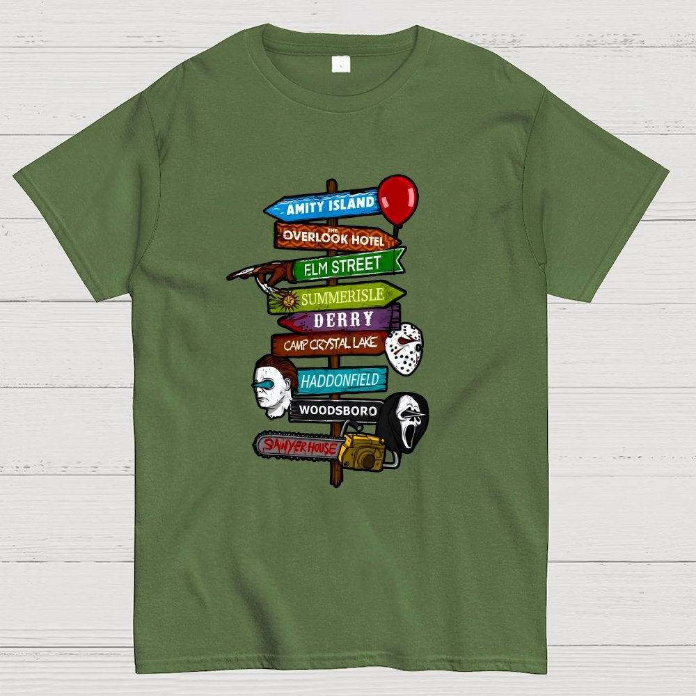 Horrible Road Signs Geek T-Shirt