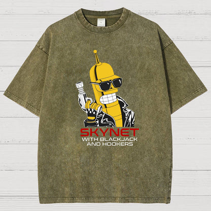 Cyber Force With Hookers And Blackjack Vintage Distressed T-shirt