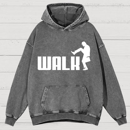 Walk Funny Vintage Distressed Hoodie