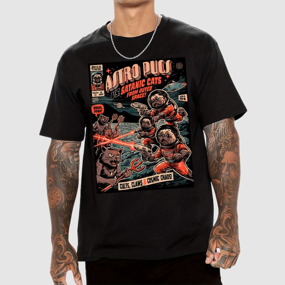 Astro Pugs Geek T-Shirt