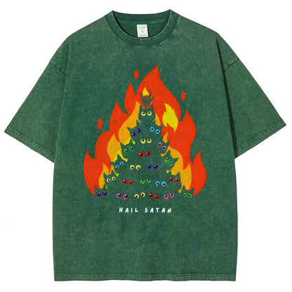 Hail Satan Vintage Distressed T-shirt