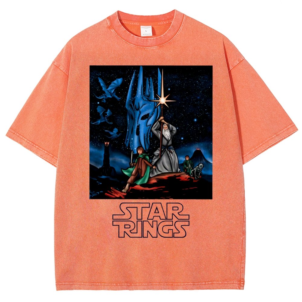 Star Rings Vintage Distressed T-shirt