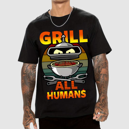 Grill All Humans Geek T-Shirt