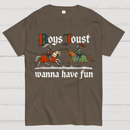 Boys Joust Wanna Have Fun Geek T-Shirt