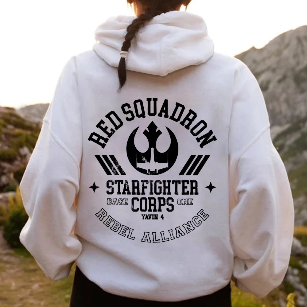 Red Team Base One Printed Back Unisex Cotton Hoodie