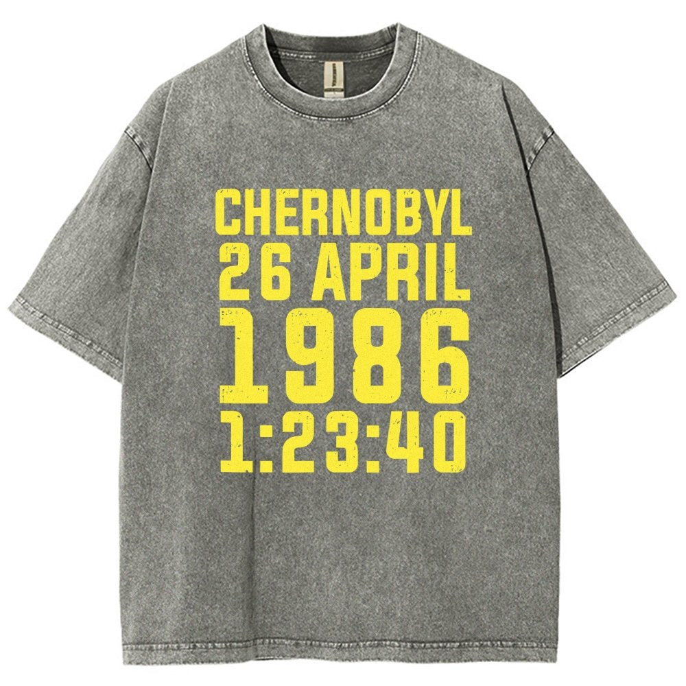 Chernobyl Nuclear Disaster Date And Time Vintage Distressed T-shirt