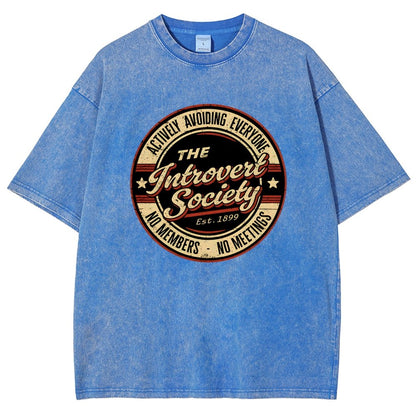 The Introvert Society Vintage Distressed T-shirt