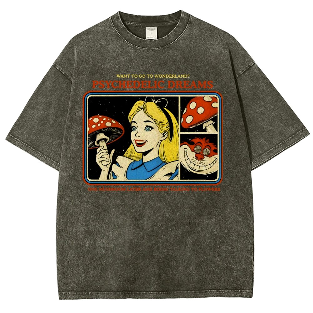 Psychedelic Dreams Vintage Distressed T-shirt