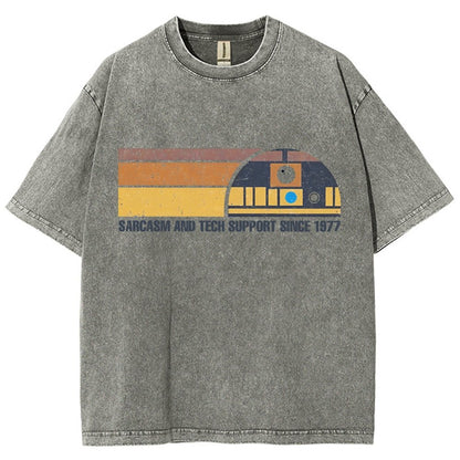 Providing Sarcasm and Tech Support Since 1977 Vintage Distressed T-shirt