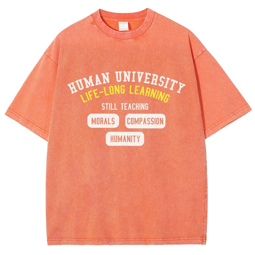 Human University Vintage Distressed T-shirt