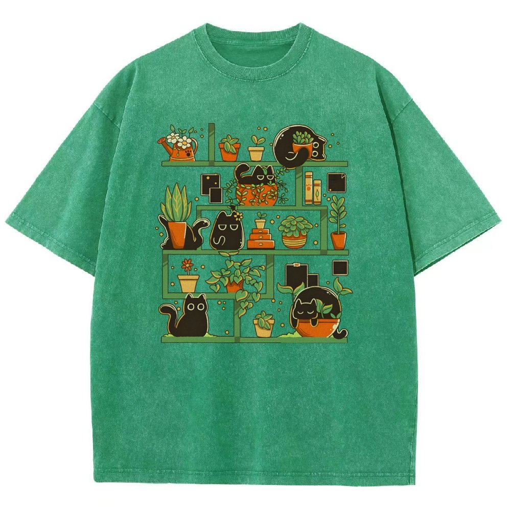 Kitten Garden Vintage Distressed T-shirt